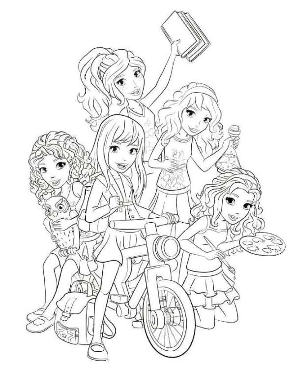 Free girl lego friends coloring pages